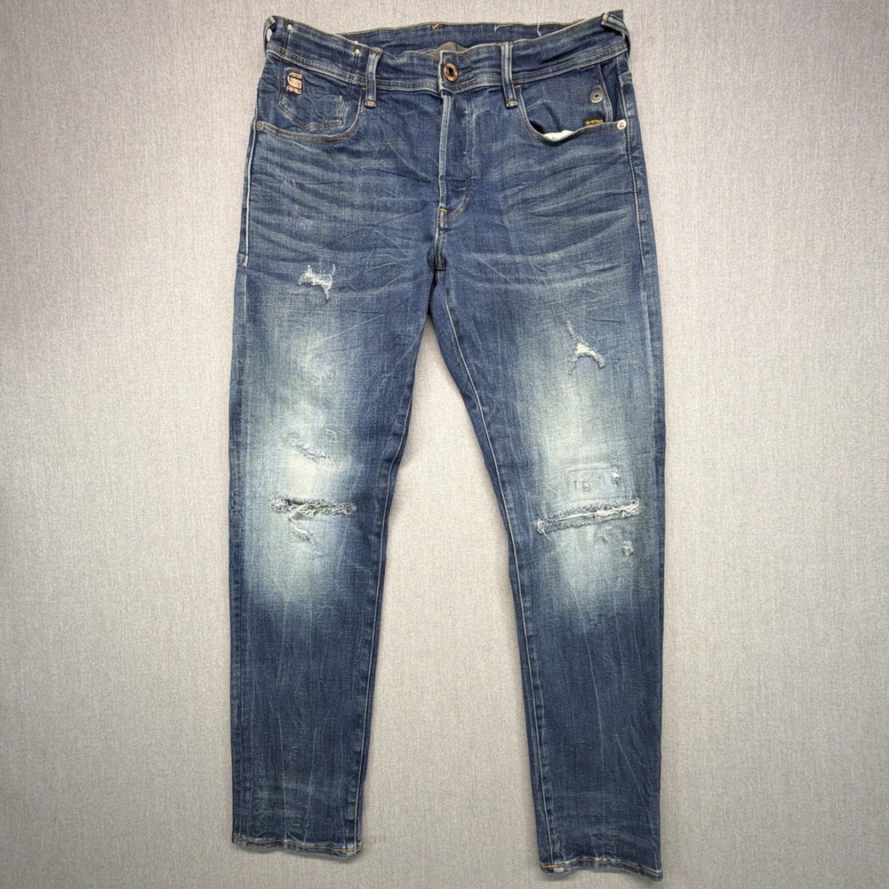 G Star Raw Mens Jeans‎ Blue 32x32 G-Bleid Slim Denim Stretch Cotton Blend